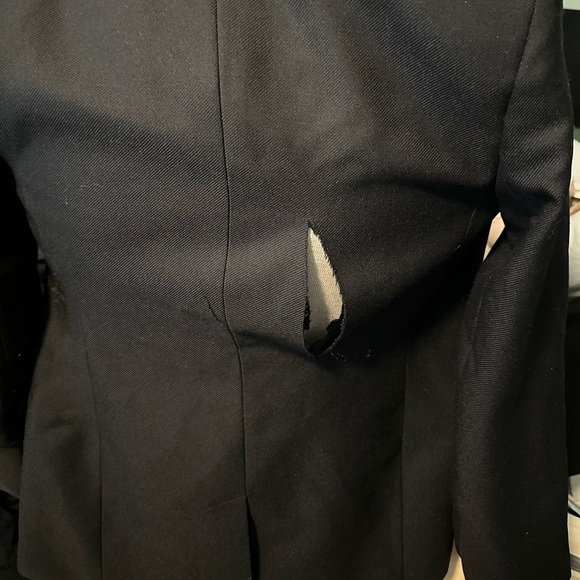 AS IS! Banana Republic Black Lido Sculpted Wool Blazer - Size 2 - Picture 8 of 9